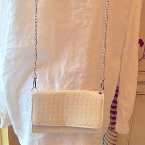 Woven faux leather mini bag